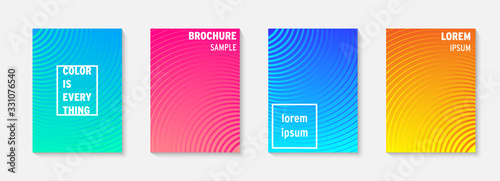 Set of minimal covers vector design. Colorful gradient. Cool modern gradient background design. Cover layout template. Minimal poster template. Modern abstract vector illustration. Geometric poster.
