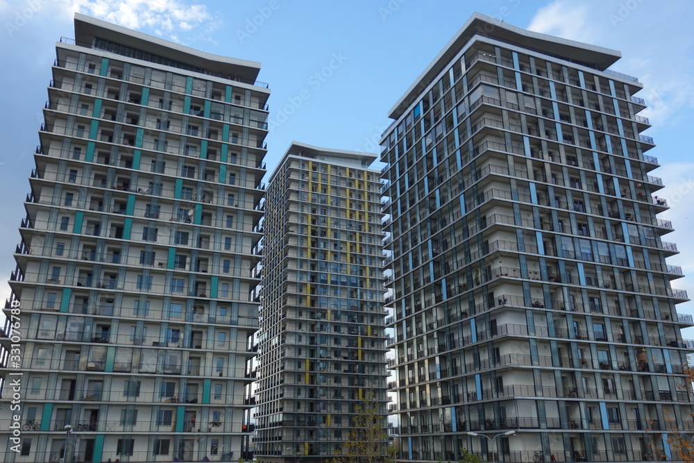Blocks of flats at Asmita Gardens residential complex in Bucharest