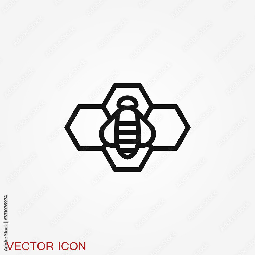 Naklejka premium Jar vector icon with cap isolated on background. Honey symbol
