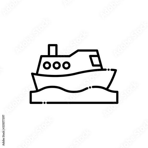 Shipping Vector Icon Line style illustration.