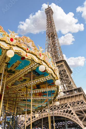 Nice view of Eiffel Tower in Paris