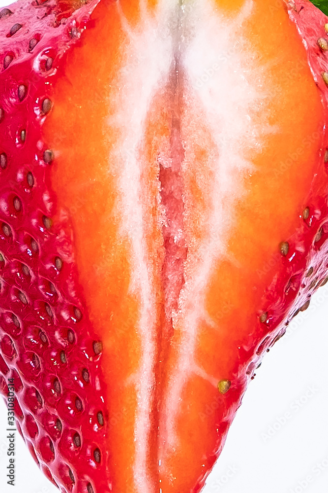 Fotografie Sectional strawberry berry, close-up. Concept