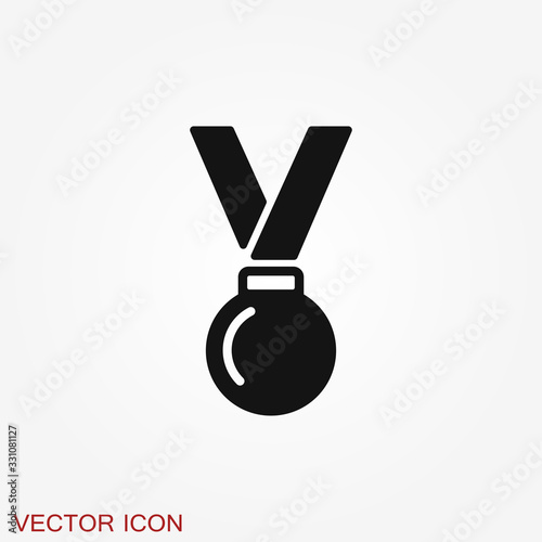 Medal icon isolated on background. Vector illustration.