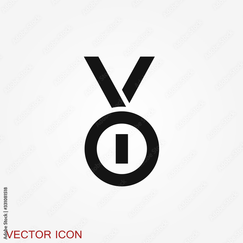 Medal icon isolated on background. Vector illustration. Medal icon isolated on background. Vector illustration.