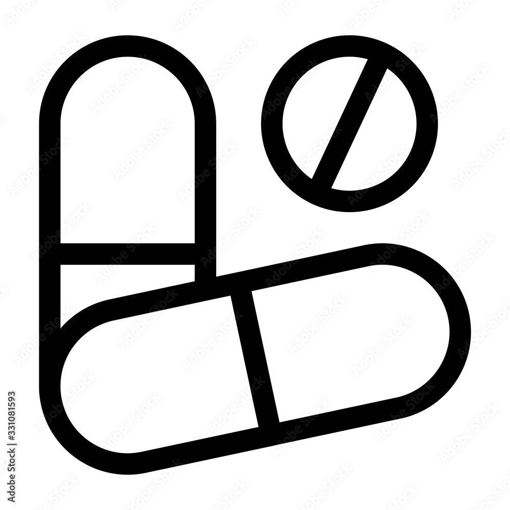 Pill icon. Medicine, drug capsule signs. Medical healthcare, medication illustration for web and mobile concepts. Pill icon. Medicine, drug capsule signs. Medical healthcare, medication illustration for web and mobile concepts.