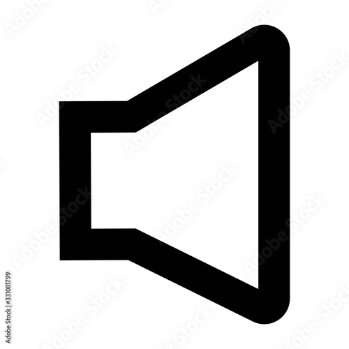 Speaker icon illustration. Decrease, increase sound wolume symbol. Mute concept.