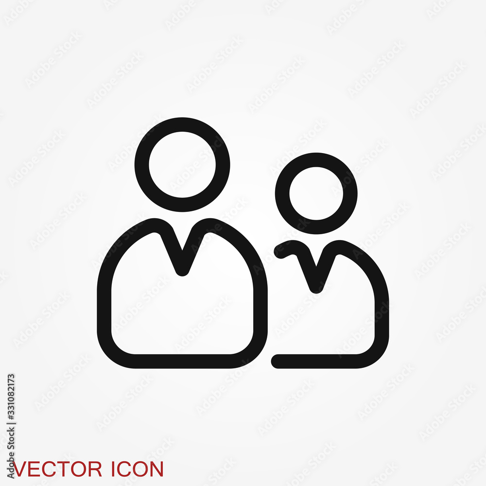 Meeting vector icon. Management and Human Resource Icons