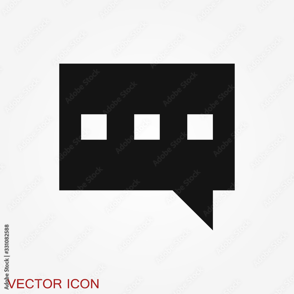 Message icon, vector symbol for design. Cat sign Message icon, vector symbol for design. Cat sign