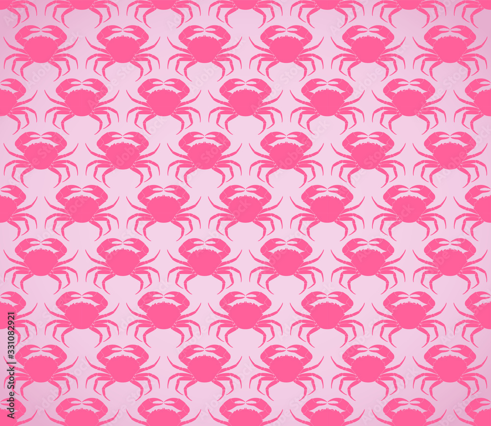 silhouette realistic crab seamless pattern silhouette realistic crab seamless pattern
