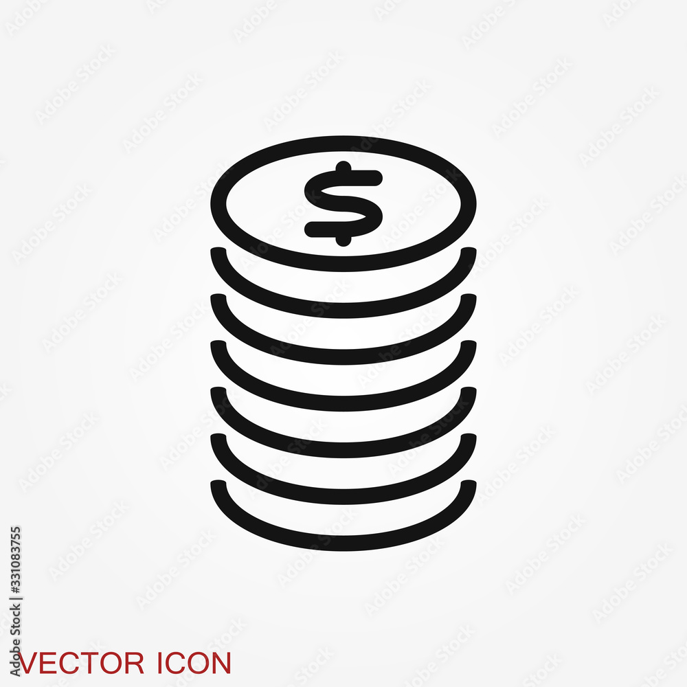 Money icon. Universal money icon to use in web and mobile UI Money icon. Universal money icon to use in web and mobile UI