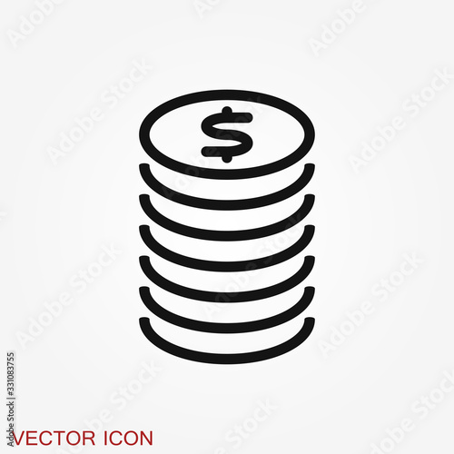 Money icon. Universal money icon to use in web and mobile UI