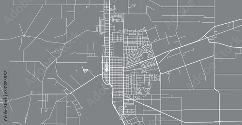 Urban vector city map of Invercargill  New Zealand