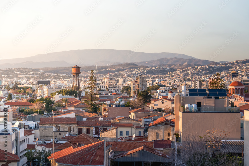 High angled view of old town, Limassol, Cyprus