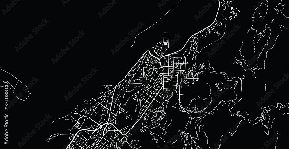 Urban vector city map of Nelson, New Zealand