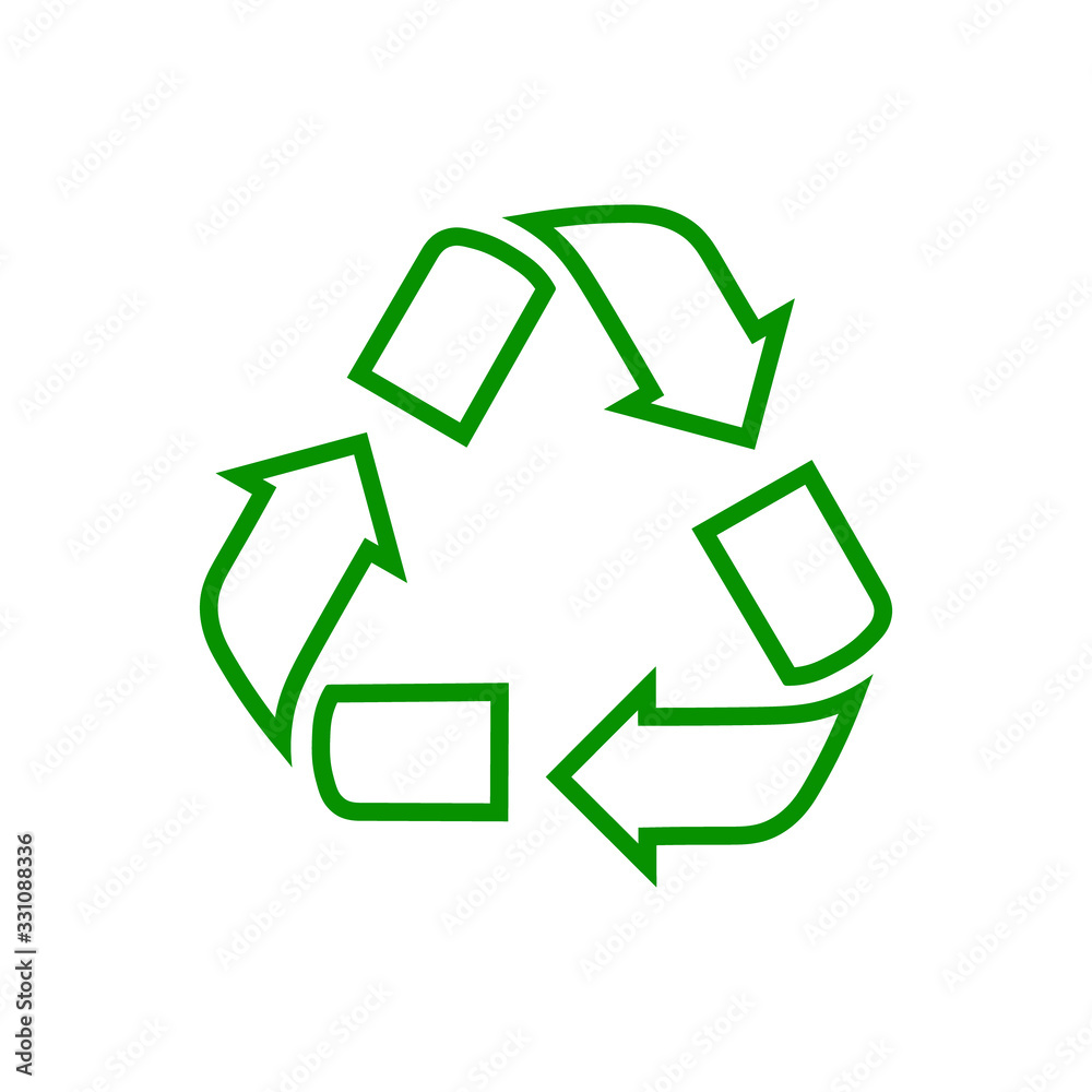 Recycling arrows line icon. linear style sign for mobile concept and web design. Circular arrows outline vector icon. Symbol, logo illustration. Vector graphics