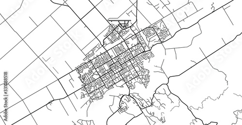 Urban vector city map of Palmerston North, New Zealand