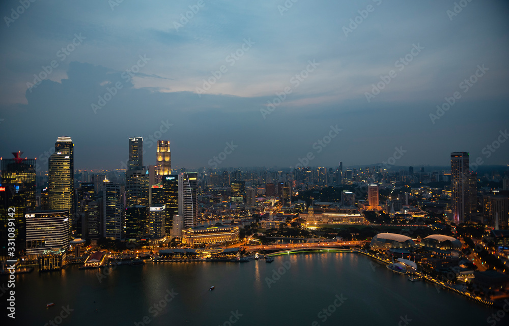 singapore skyline at night2