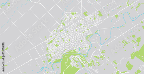 Urban vector city map of Palmerston North, New Zealand