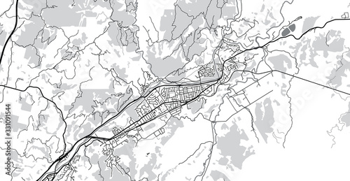 Urban vector city map of Upper Hutt  New Zealand