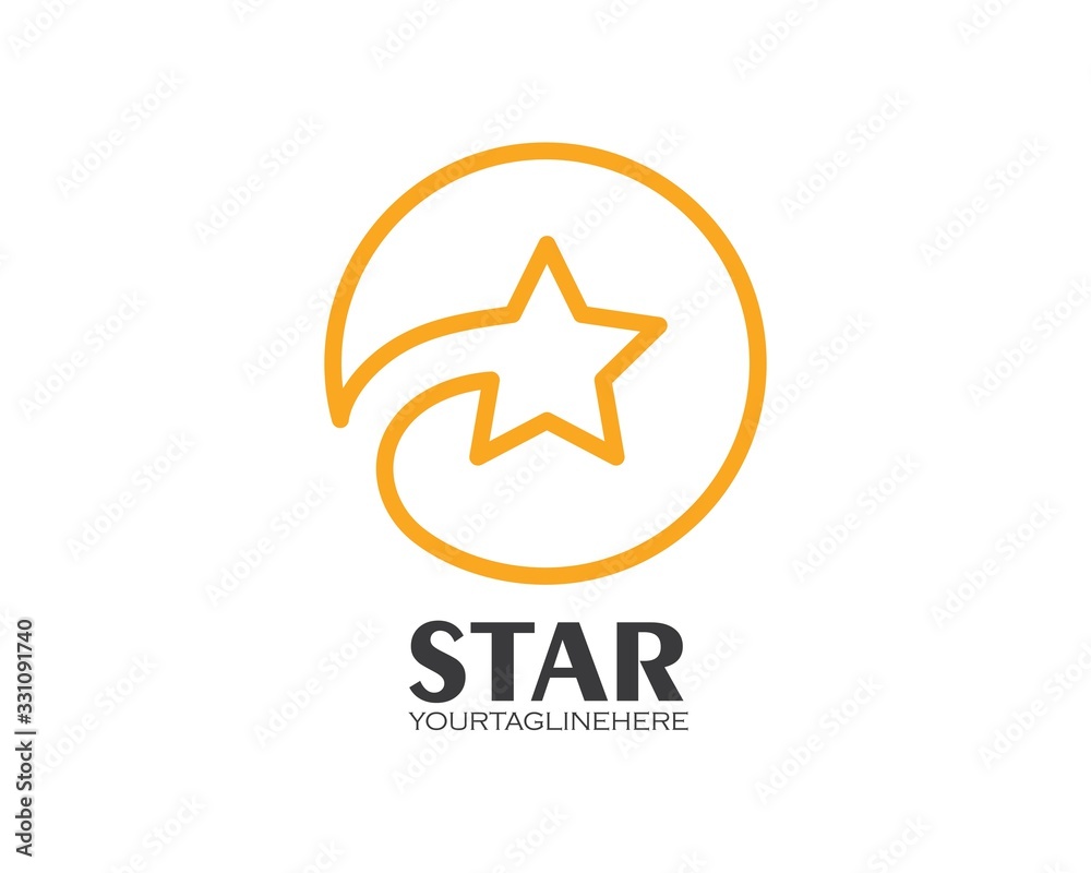 Obraz premium star logo icon vector illustration