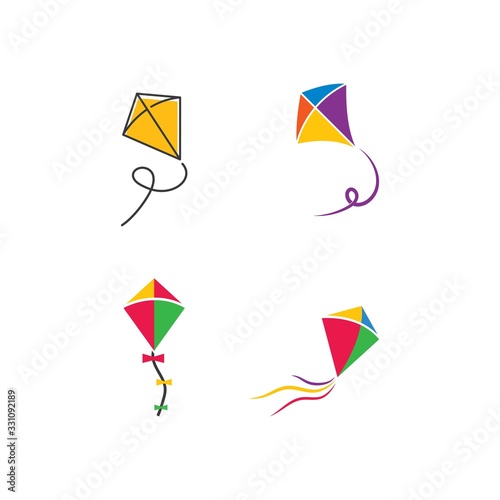 Kite illustration logo vector
