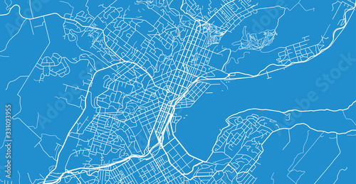 Urban vector city map of Dunedin, New Zealand