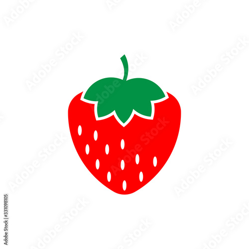 Strawberry icon design isolated on white background. Vector illustration