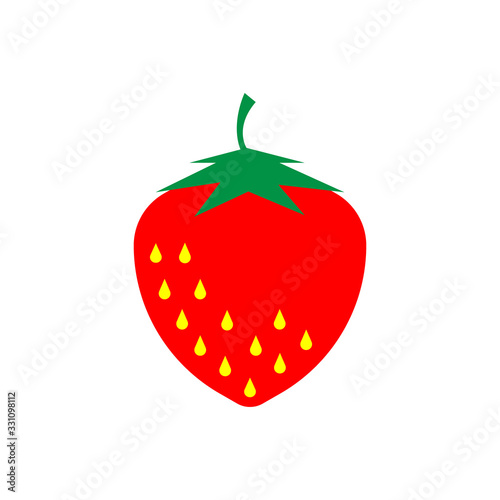 Strawberry icon design isolated on white background. Vector illustration