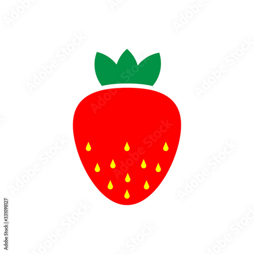 Strawberry icon design isolated on white background. Vector illustration