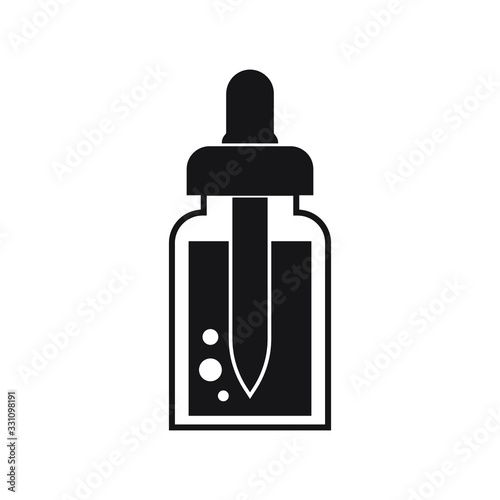 Tincture and dropper icon design isolated on white background