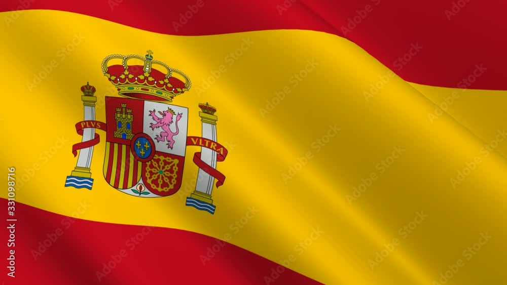 3d rendering spain flag waving animation full screen background, for celebrating independence day. 3d rendering spain flag waving animation full screen background, for celebrating independence day.
