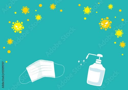 ウイルス　除菌　イラスト