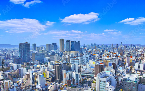 通天閣から見た大阪府難波方面の景観