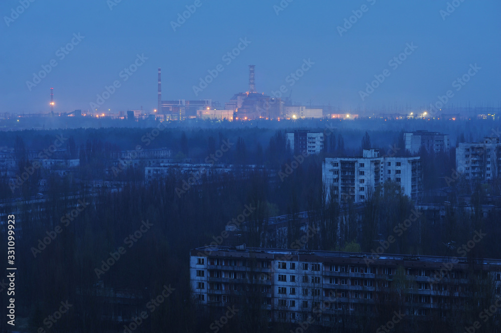 Fototapeta premium Ghost town Pripyat in Chernobyl zone