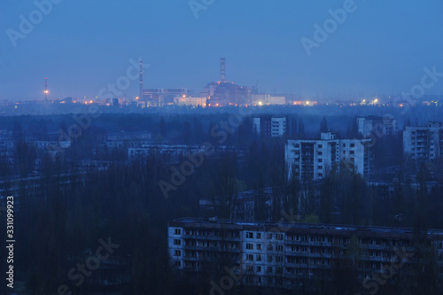 Ghost town Pripyat in Chernobyl zone
