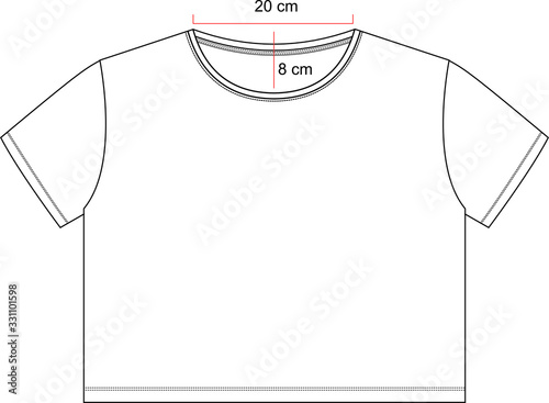 t shirt design apparel template,  Fashion Flat Sketch vector