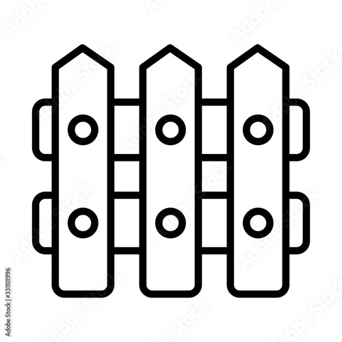 gardening fence , line style icon
