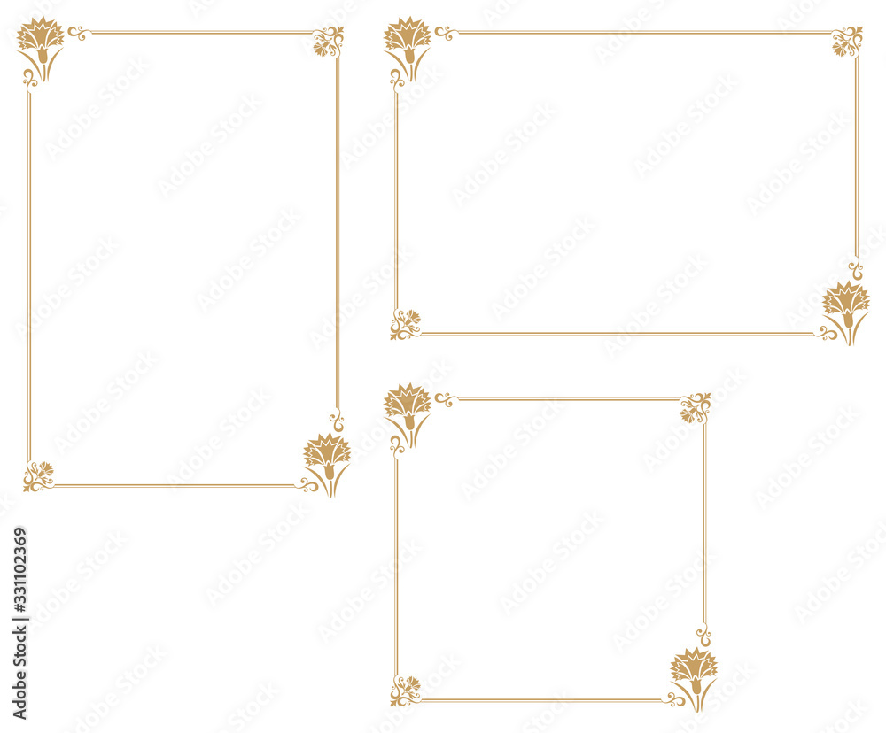Decorative frame with carnation theme.A frame that gave a change in size to the same design.Good frame for a4 size paper.Certificate frame. Decorative frame with carnation theme.A frame that gave a change in size to the same design.Good frame for a4 size paper.Certificate frame.