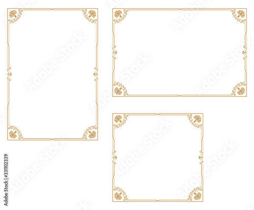 Decorative frame with carnation theme.A frame that gave a change in size to the same design.Good frame for a4 size paper.Certificate frame.