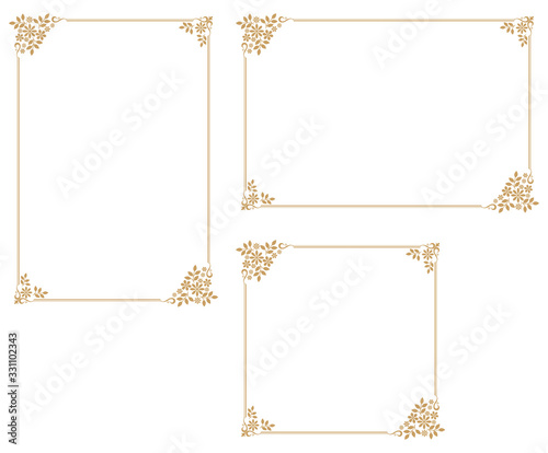 Flower-themed decorative frame.A frame that gave a change in size to the same design.Good frame for a4 size paper.Certificate frame.