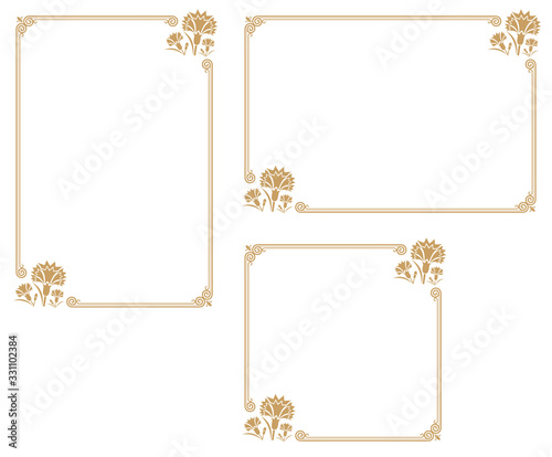 Decorative frame with carnation theme.A frame that gave a change in size to the same design.Good frame for a4 size paper.Certificate frame.