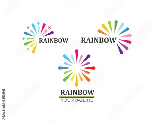 rainbow logo icon vector template