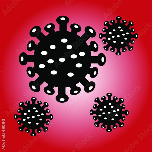 illustration vector graphic of Coronavirus 2019-nCoV. Corona virus icon. virus wuhan from china. infectious micro virology