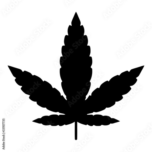 Basic Marijuana Leaf Clipart