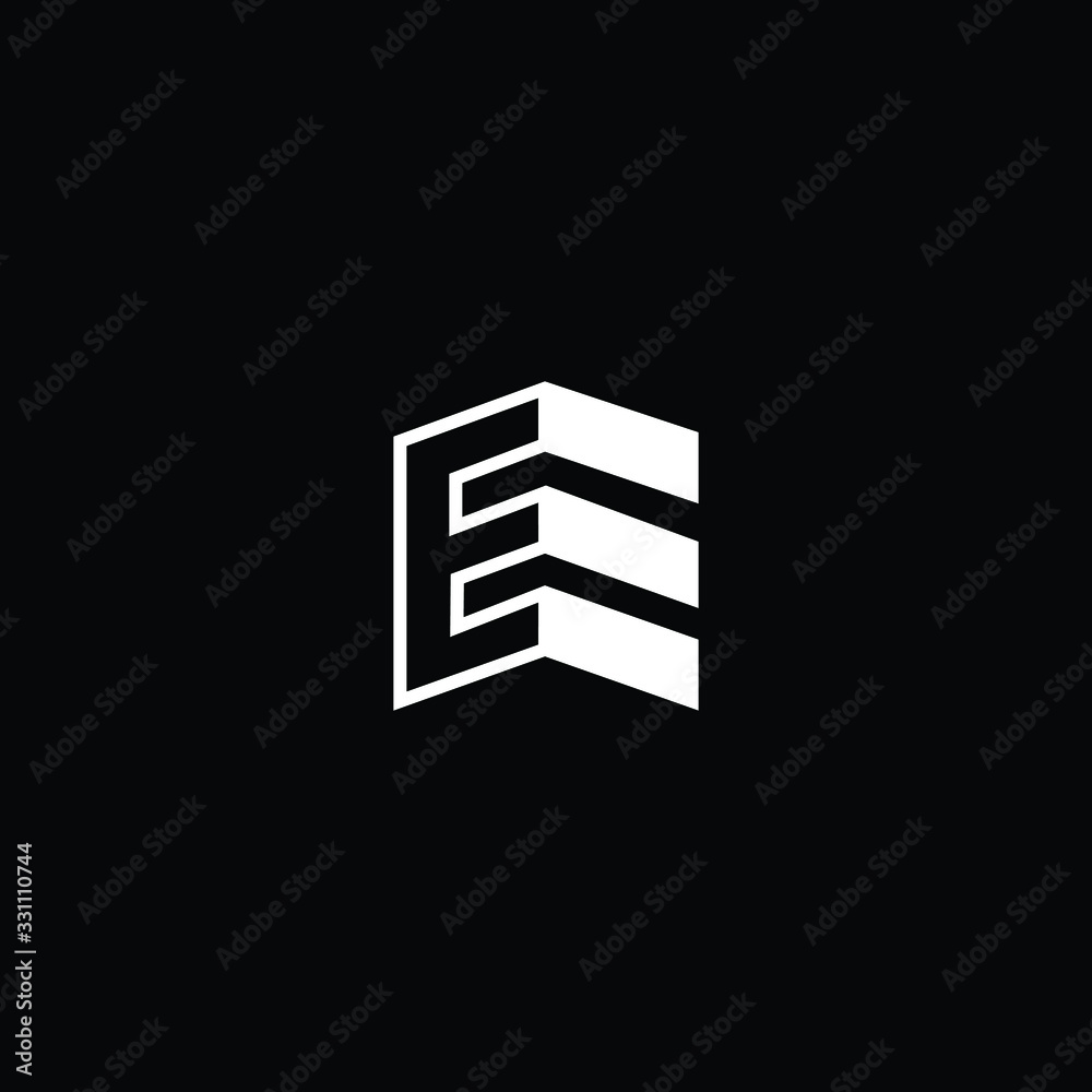 Logo design of E in vector for construction, home, real estate, building, property. Minimal awesome trendy professional logo design template on black background. Logo design of E in vector for construction, home, real estate, building, property. Minimal awesome trendy professional logo design template on black background.