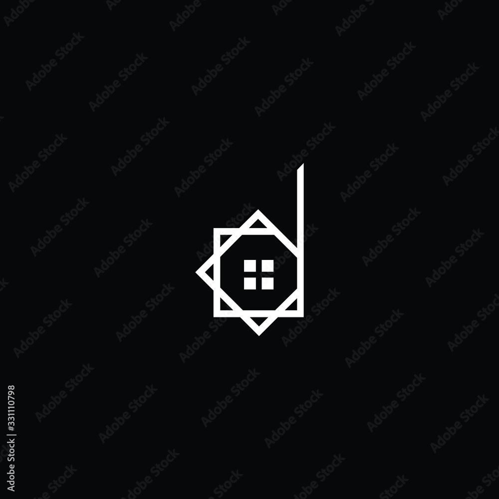 Logo design of D in vector for construction, home, real estate, building, property. Minimal awesome trendy professional logo design template on black background. Logo design of D in vector for construction, home, real estate, building, property. Minimal awesome trendy professional logo design template on black background.