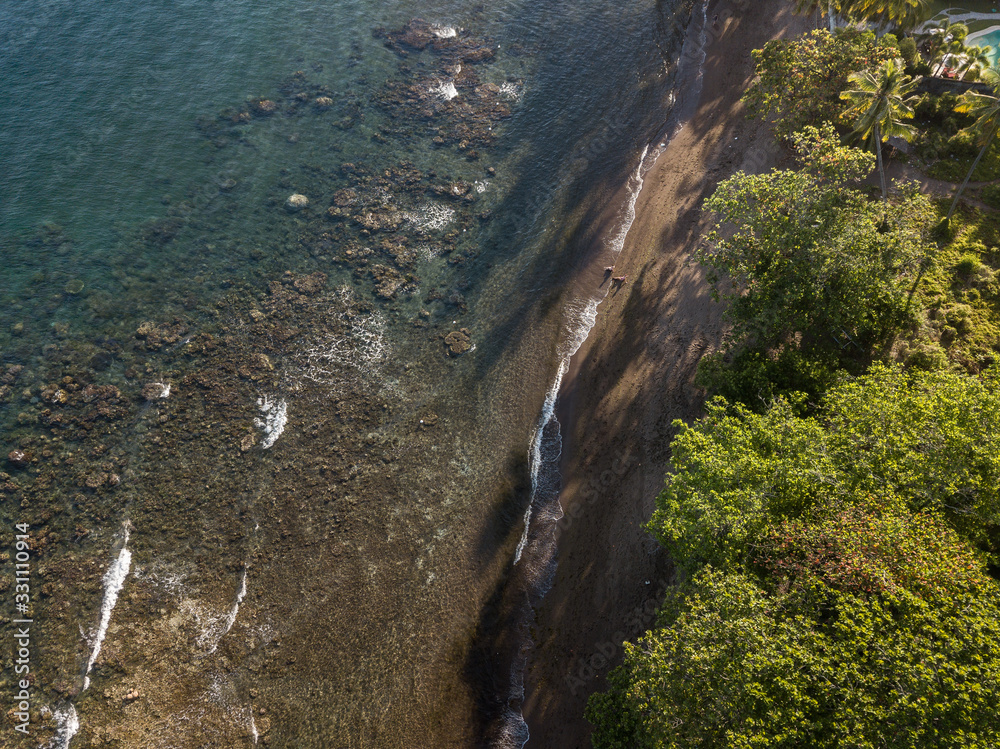 Dauin protected house reef and black volcanic beach Dauin protected house reef and black volcanic beach