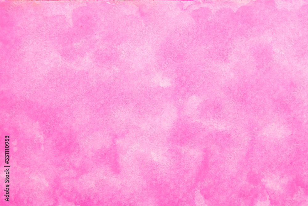 Hand painted pink watercolor on paper.