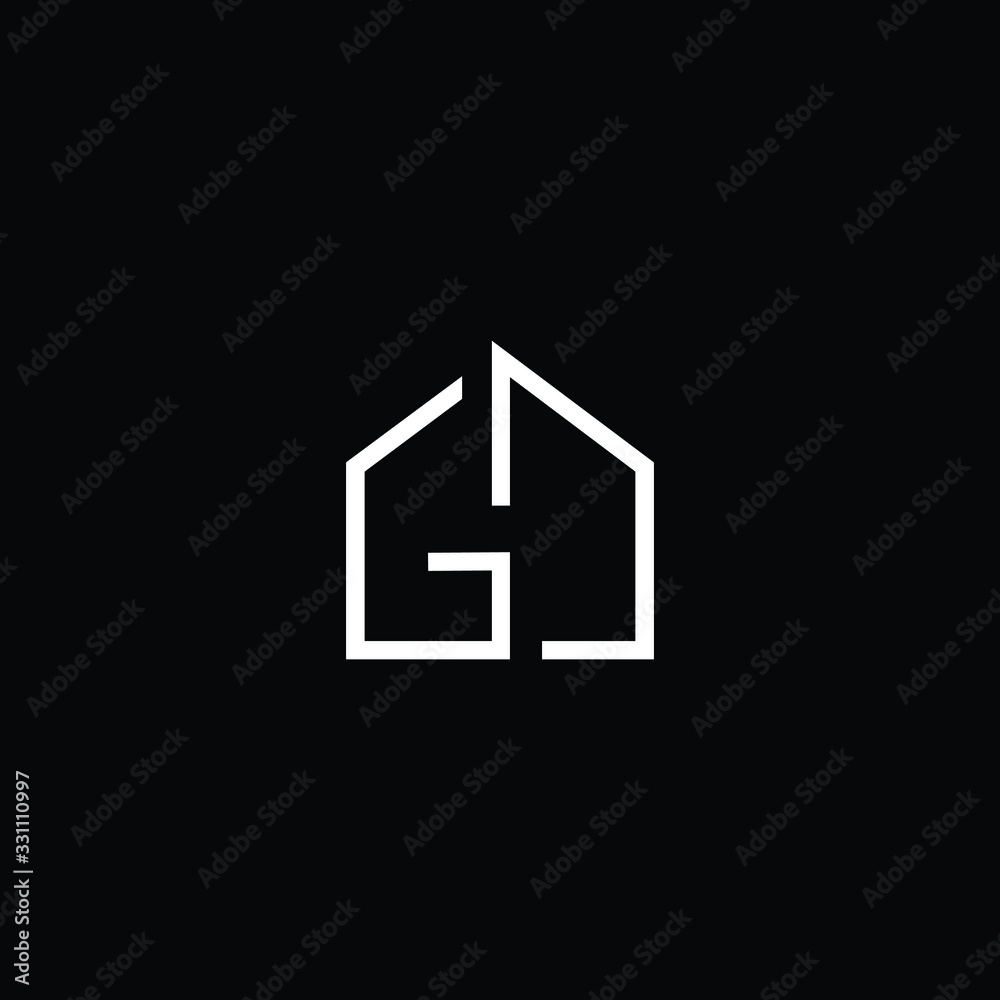 Logo design of G in vector for construction, home, real estate, building, property. Minimal awesome trendy professional logo design template on black background. Logo design of G in vector for construction, home, real estate, building, property. Minimal awesome trendy professional logo design template on black background.