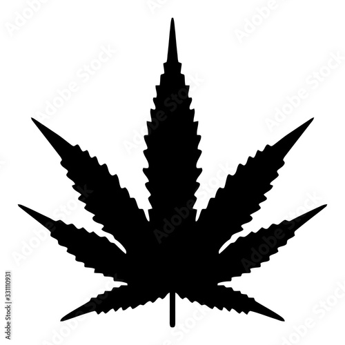 Indica Marijuana Leaf Clipart